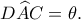 D\widehat AC=\theta.