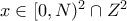 x\in [0,N)^2\cap \mahbb Z^2