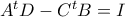 A^tD - C^tB = I