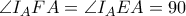 \angle I_AFA=\angle I_AEA=90 \angle I_AFA=\angle I_AEA=90
