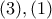(3), (1)
