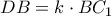DB = k \cdot BC_{1}