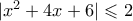 |x^2+4x+6| \leqslant 2