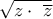 \sqrt {z \cdot \,\,\overline z }