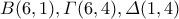 B(6,1),\varGamma(6,4),\varDelta(1,4)