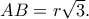 AB=r\sqrt 3.