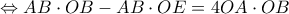 \Leftrightarrow AB\cdot OB-AB\cdot OE=4OA\cdot OB