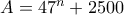 A=47^n+2500