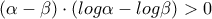 \left ( \alpha -\beta  \right )\cdot \left ( log\alpha -log\beta  \right )> 0