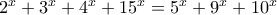 2^x+3^x+4^x+15^x=5^x+9^x+10^x 2^x+3^x+4^x+15^x=5^x+9^x+10^x