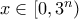 x\in{[0,3^n)}