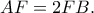 AF=2FB.