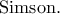\displaystyle {\rm{Simson}}.