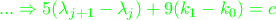 \color{green}... \Rightarrow 5(\lambda_{j+1} - \lambda_j) + 9 (k_1-k_0)=c