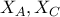 X_{A},X_{C} X_{A},X_{C}
