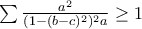 \sum \frac{a^2}{(1-(b-c)^2)^2 a} \geq 1