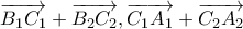 \overrightarrow{B_1C_1} + \overrightarrow{B_2C_2}, \overrightarrow{C_1A_1} + \overrightarrow{C_2A_2}