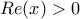 Re(x) > 0