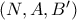 (N , A , B')