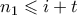 n_1 \leqslant i+t n_1 \leqslant i+t