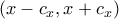 (x-c_x,x+c_x)