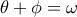 \theta+\phi=\omega