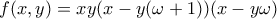 f(x,y)=xy(x-y(\omega +1))(x-y\omega)