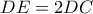 DE=2DC