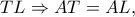 TL \Rightarrow AT=AL,