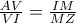 \frac {AV}{VI}=\frac{IM}{MZ}