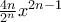 \frac{4n}{2^n} x^{2n-1} \frac{4n}{2^n} x^{2n-1}