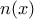 \displaystyle{n(x)}