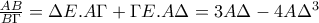 \frac{AB}{B\Gamma }= \Delta E.A\Gamma +\Gamma E.A\Delta = 3A\Delta -4A\Delta ^{3}