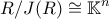 \displaystyle{R/J(R)\cong \mathbb{K}^n