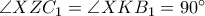 \angle XZC_{1}=\angle XKB_{1}=90^\circ \angle XZC_{1}=\angle XKB_{1}=90^\circ