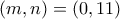 (m,n)=(0,11)