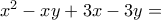 x^2-xy+3x-3y=