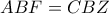 \displaystyle{ABF = CBZ}