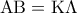 {\rm A}{\rm B} = {\rm K}\Lambda