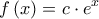 \displaystyle{ 
f\left( x \right) = c \cdot e^x  
}