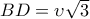 BD=\upsilon \sqrt{3}