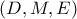 \left( {D,M,E} \right)
