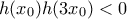 h({{x}_{0}})h(3{{x}_{0}})<0