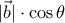 |\vec{b}|\cdot\cos\theta