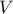 \displaystyle{ V }