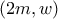 (2m,w)