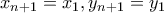 x_{n+1}=x_{1},y_{n+1}=y_{1}
