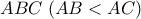 ABC\;(AB < AC)