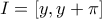 I = [y, y + \pi]