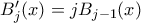 B_j^{\prime }(x)=jB_{j-1}(x)